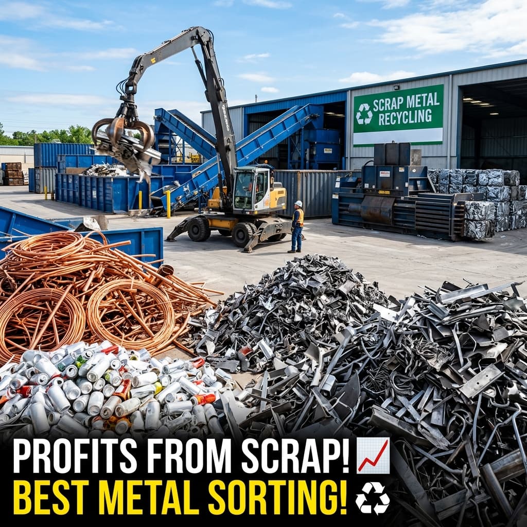 Copper and metal scrap sorting process in Riyadh